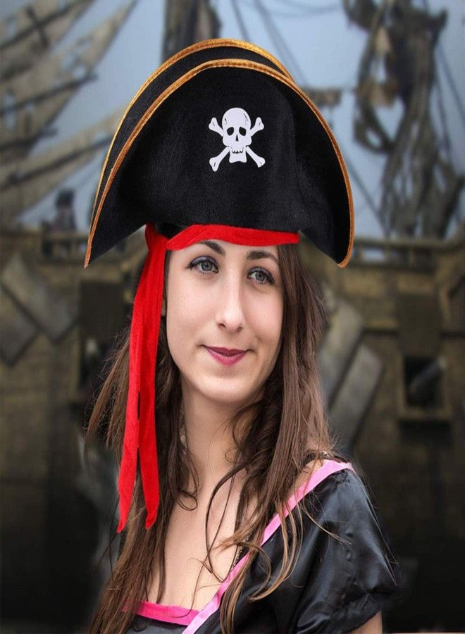 كاكو فانسي دريسيس قبعة قرصان من كاكو فانسي دريسز، إكسسوار مثالي لزي القرصان - أسود، مقاس حر، للأولاد - Image 2